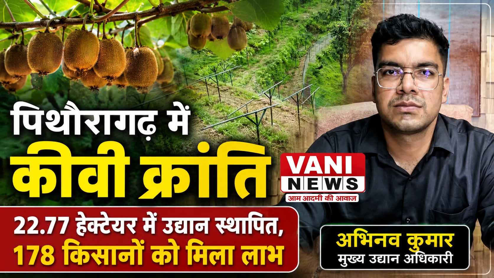 पिथौरागढ़ में कीवी की खेती को बढ़ावा, 178 किसानों को मिला लाभ