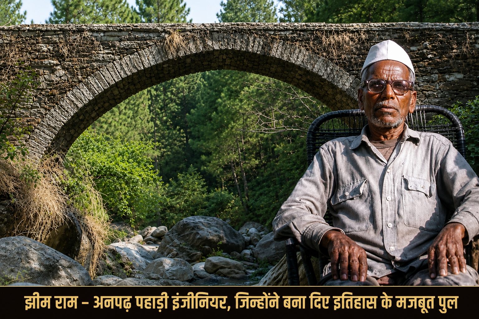 अनपढ़ पहाड़ी इंजीनियर झीम राम: बिना सीमेंट-लोहे के बनाए ऐसे पत्थर के पुल, जो आज भी हैं अडिग