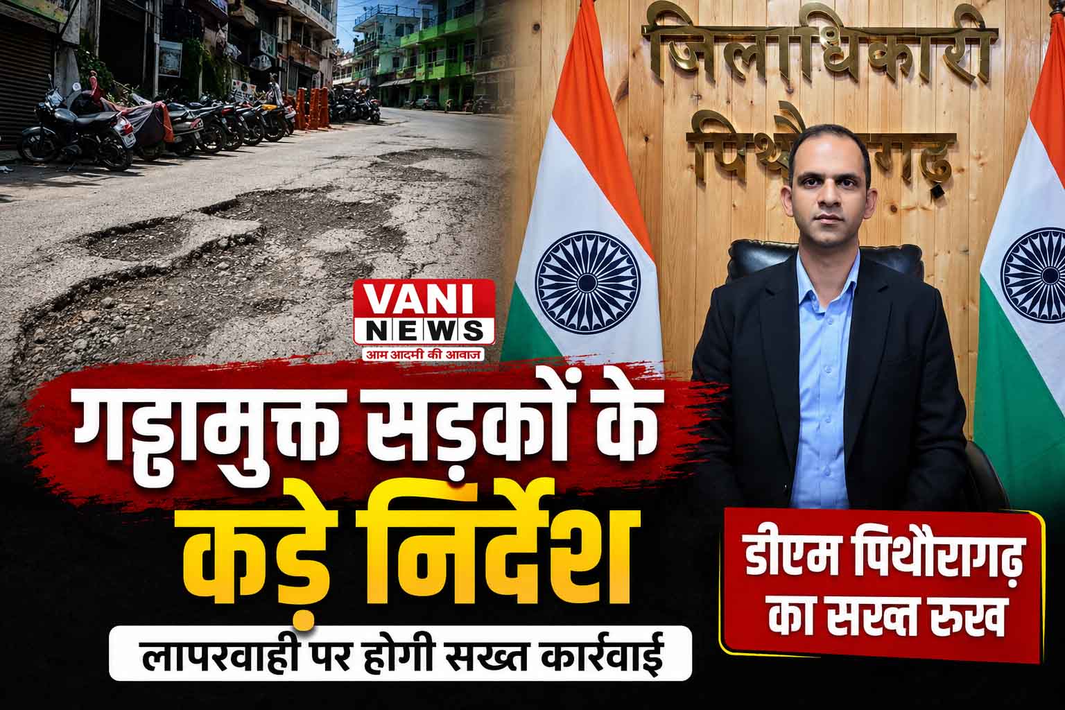 पिथौरागढ़ की सड़कों को गड्ढामुक्त करने के निर्देश, लापरवाही पर होगी कड़ी कार्रवाई