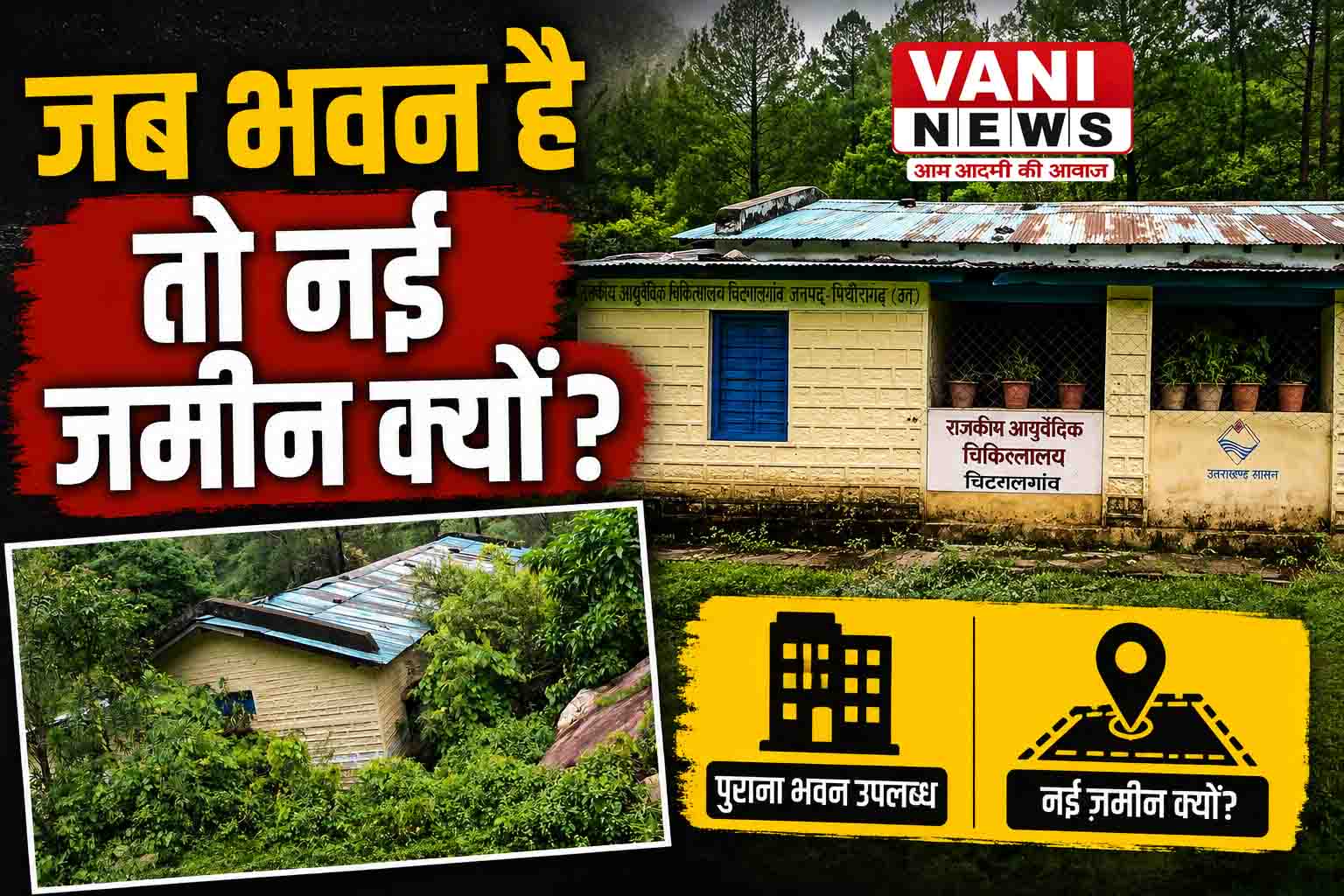 6 कमरे पहले से उपलब्ध, फिर दुर्गम तड़खेत में अस्पताल क्यों?